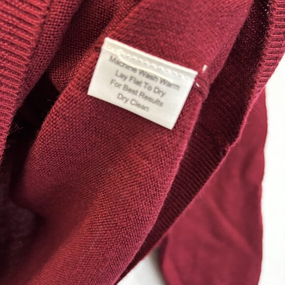 NWT Linea Uomo Wool Blend Turtleneck Sweater Mens Medium Red Skicore Minimalist - Picture 13 of 14